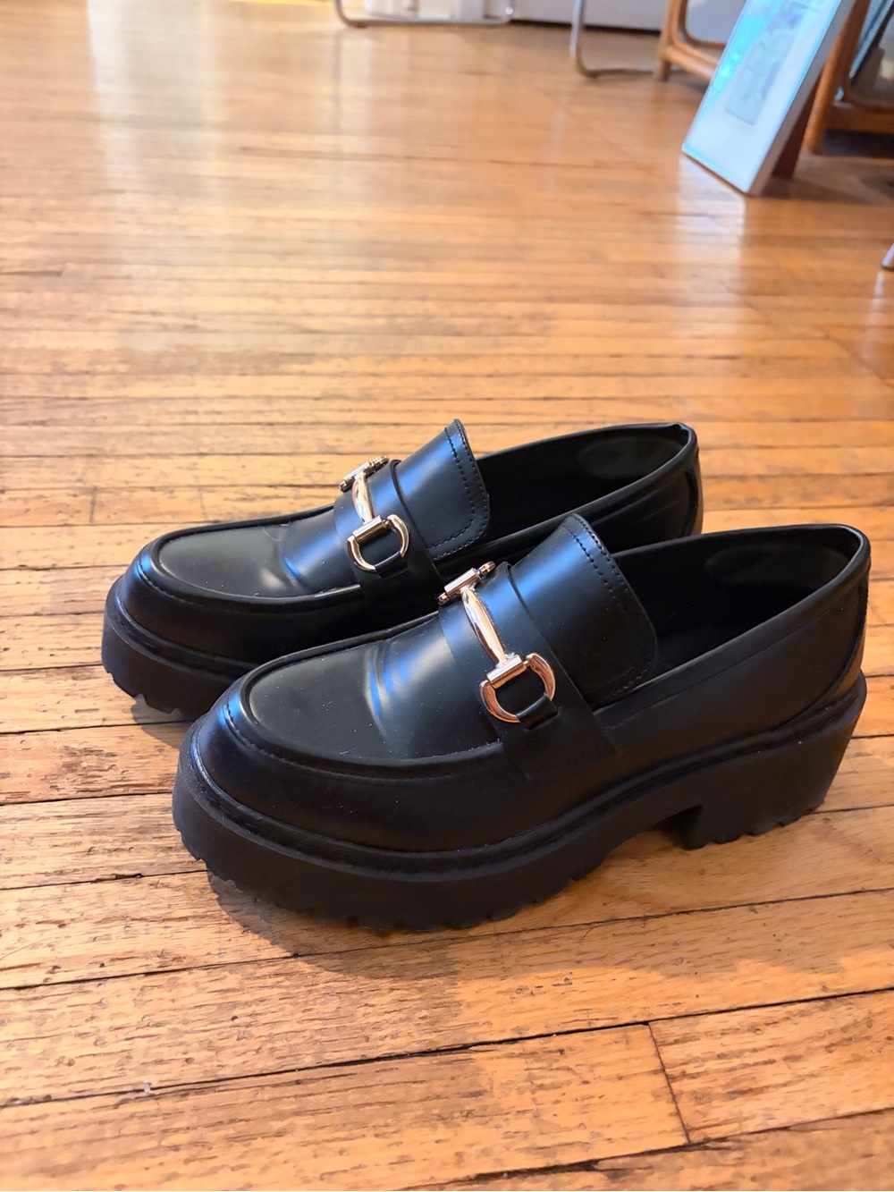 Steve Madden: Chunky Loafer with Gold Bit Hardware